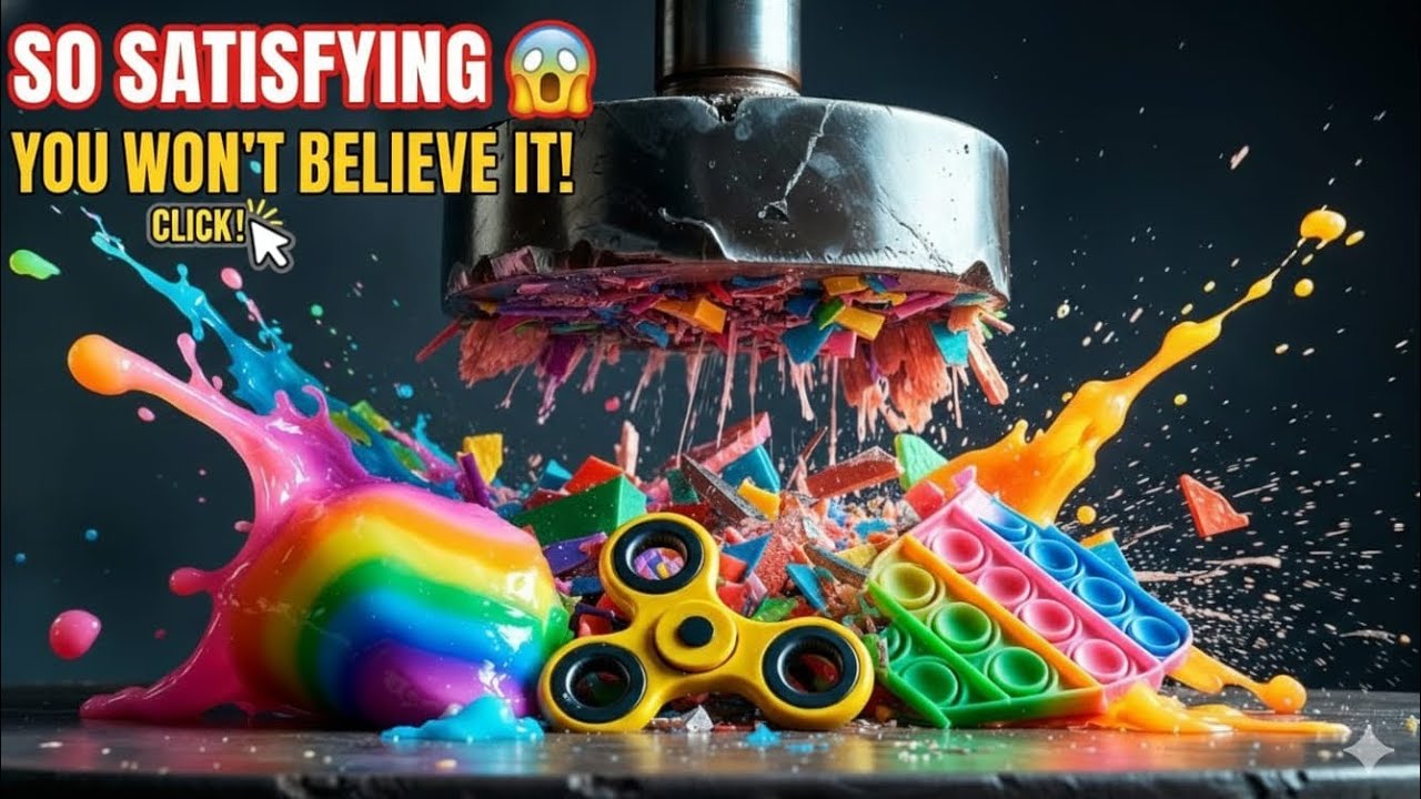 Hydraulic Press Crushing Satisfying Objects 😱 | AI Hydraulic Press Experiment | Oddly Satisfying.