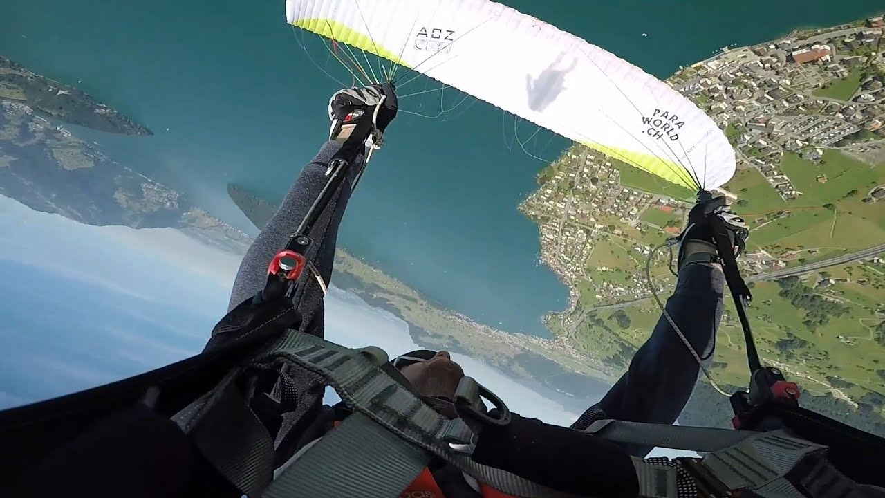 Acro Paragliding tricks in Switzerland and Italy