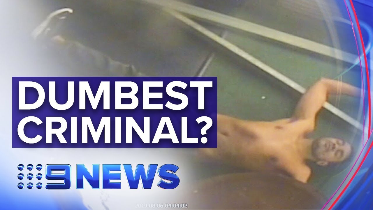 Burglar gets trapped in bottle shop after one too many | Nine News Australia