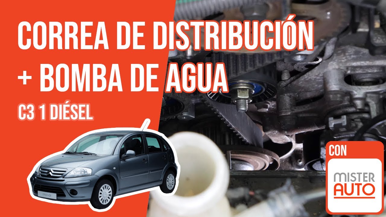 Cómo cambiar la correa de distribución y la bomba de agua C3 1 1.4 HDI 🚗