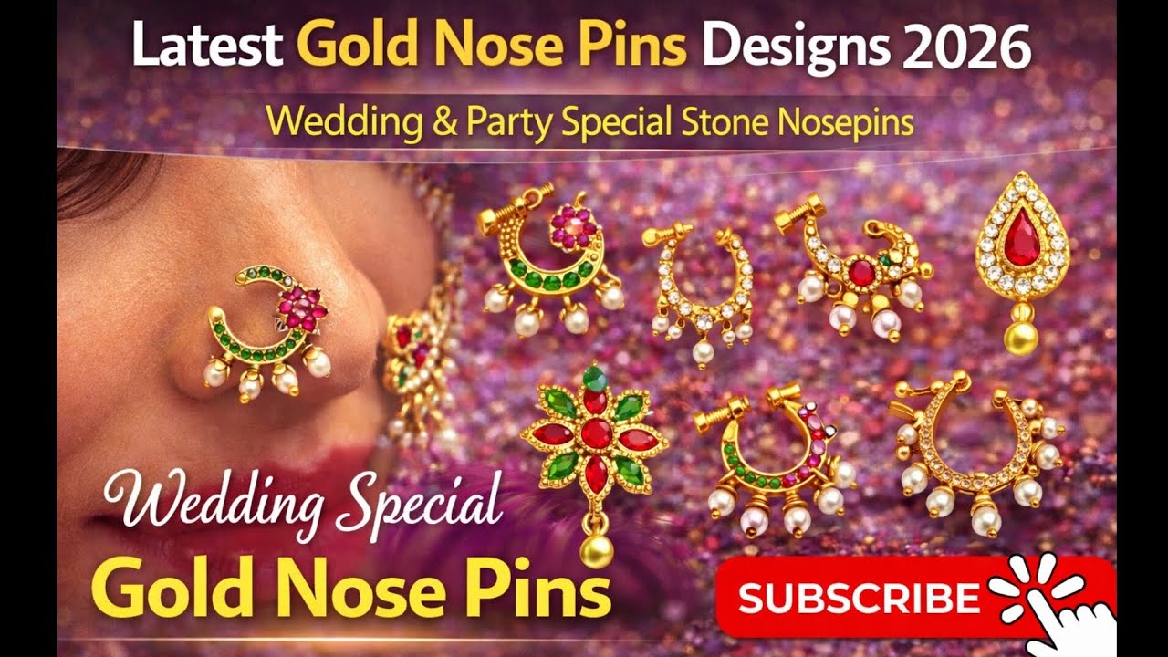Exclusive Gold Nose Pins Jewellery Designs | Wedding & Party Collection 2026 