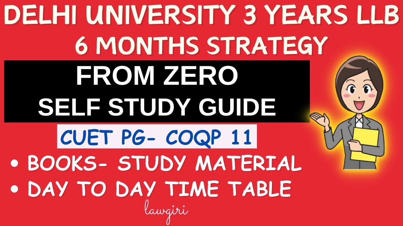 CUET PG DU 3 years LLB Entrance Exam 2026 Preparation Strategy 6 months from Zero, Syllabus