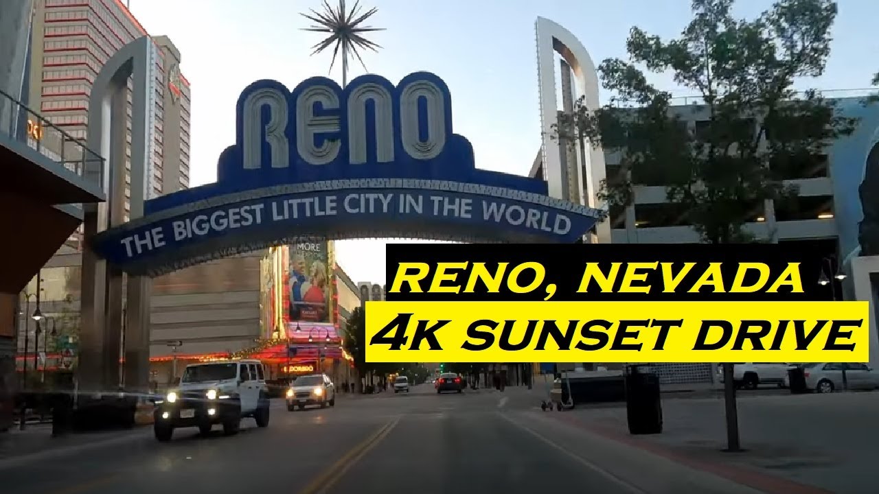 Reno, Nevada | 4k Sunset Drive | Dashcam