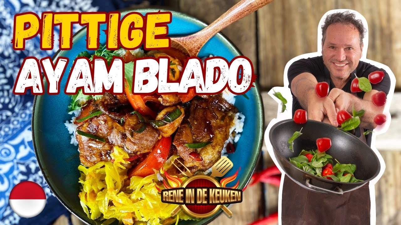 Indonesische Ayam Blado. Pittige kip uit Sumatra.