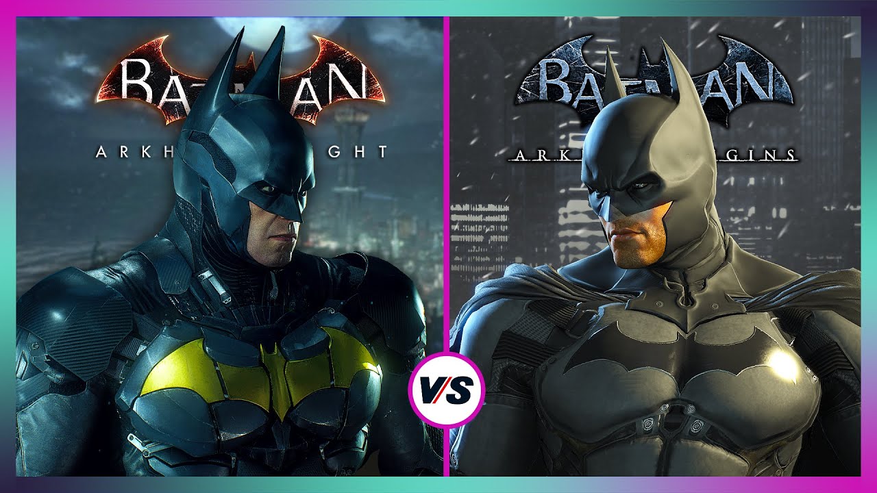 Batman Arkham Knight vs Arkham Origins - Gameplay Physics and Details Comparison