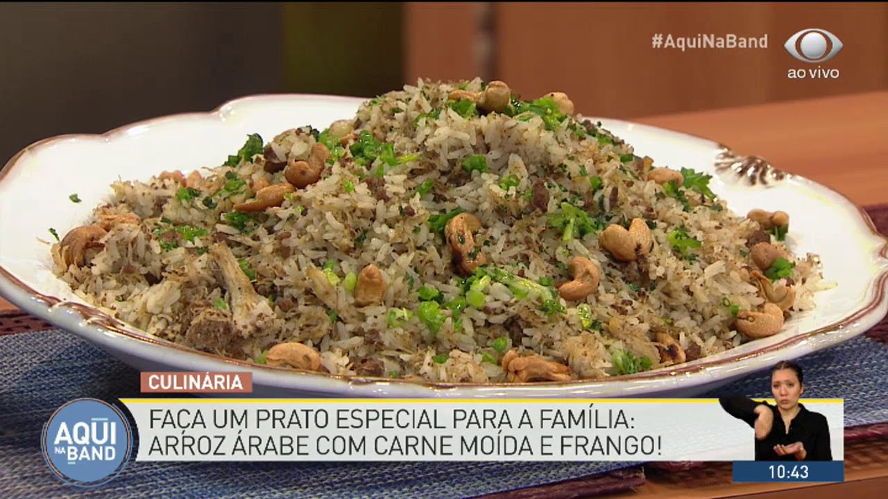 Aprenda a fazer arroz árabe com carne moída e frango