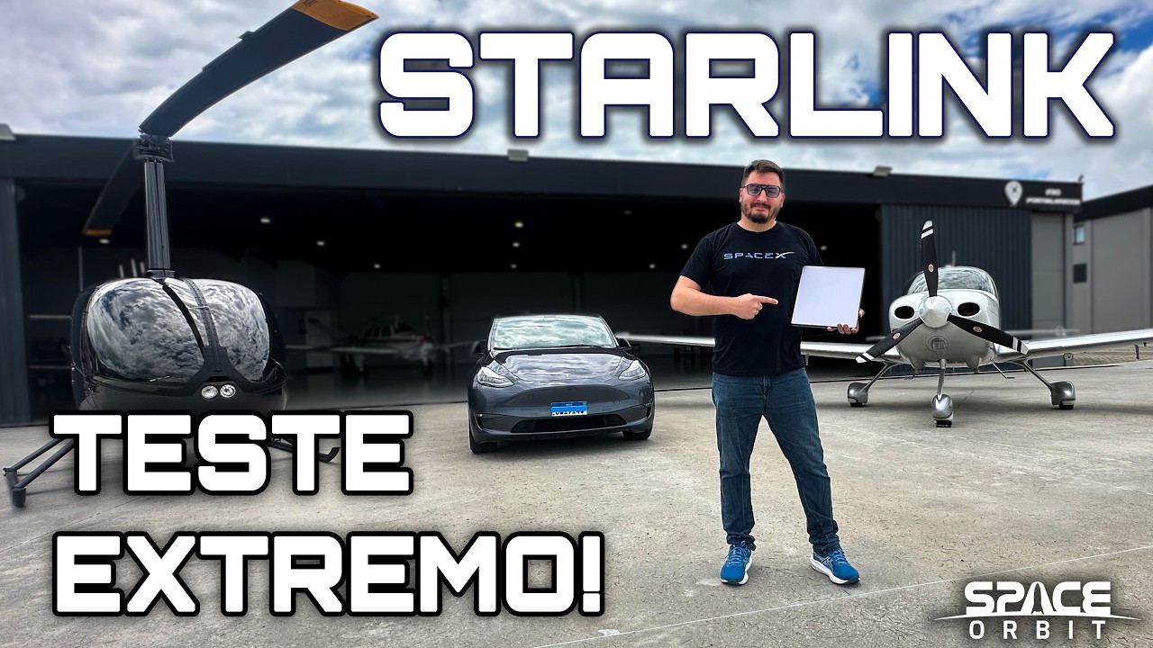 STARLINK NO AVIÃO, HELICÓPTERO, BARCO E TESLA! TESTE EXTREMO!