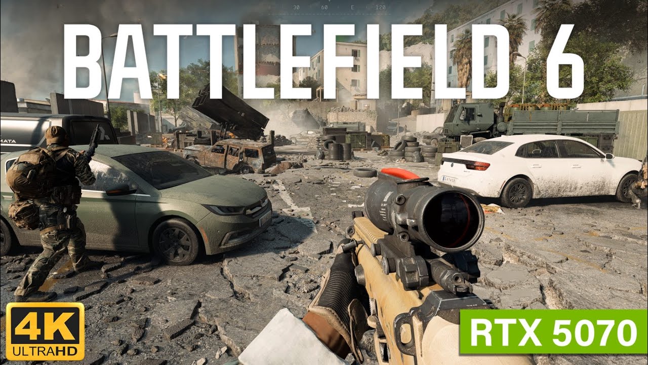 Battlefield 6 on GeForce RTX 5070 Overkill 4K (DLSS, MFG) Gameplay Test