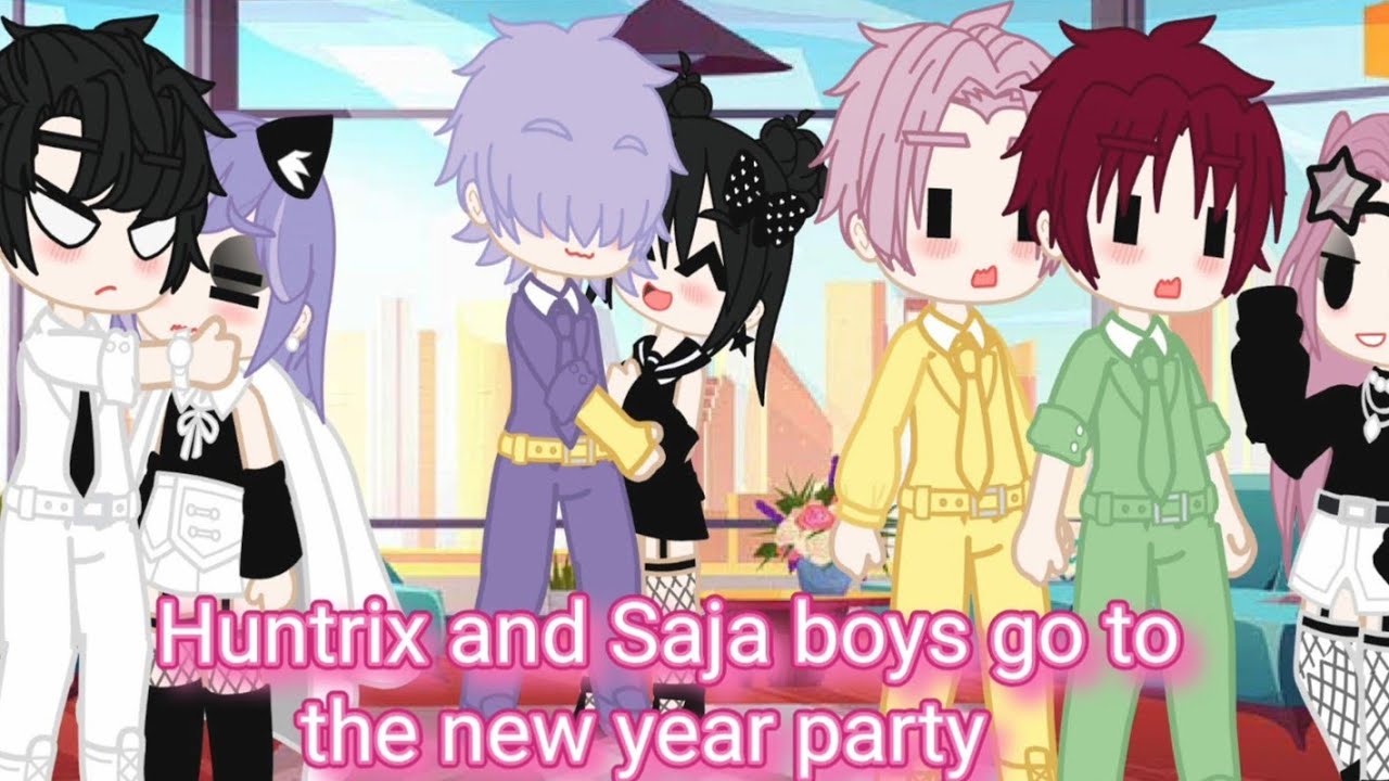 Huntrix and Saja boys go to the new year party//KPDH//AhanaAndAashi