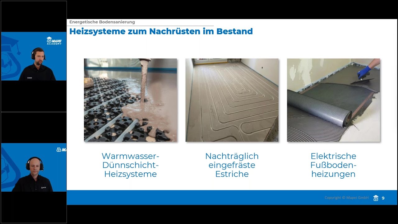 MAPEI Online-Seminar: Energetische Bodensanierung - Mehr als nur heiße Luft