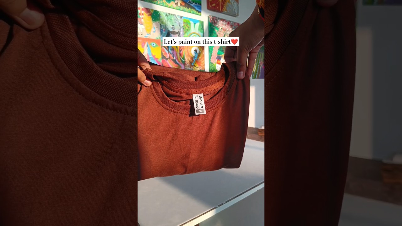 Aesthetic t -shirt painting ❤️ #tshirts #tshirtpainting #aestheticfashion