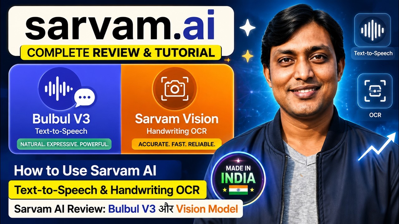 Sarvam AI Dashboard Free Trial | Bulbul V3 Voice + Vision OCR कैसे यूज करें? Step-by-Step Hindi