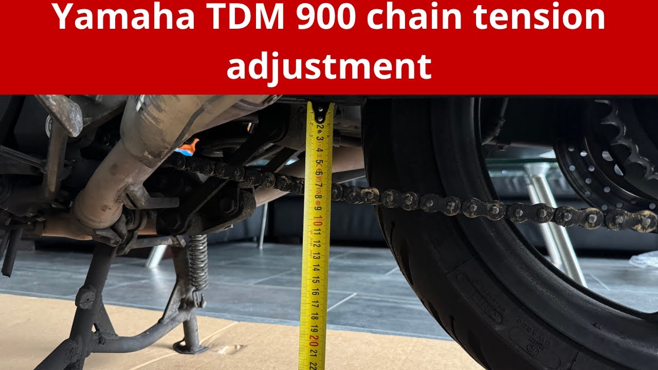 How to: Yamaha TDM 900 chain tension adjustment