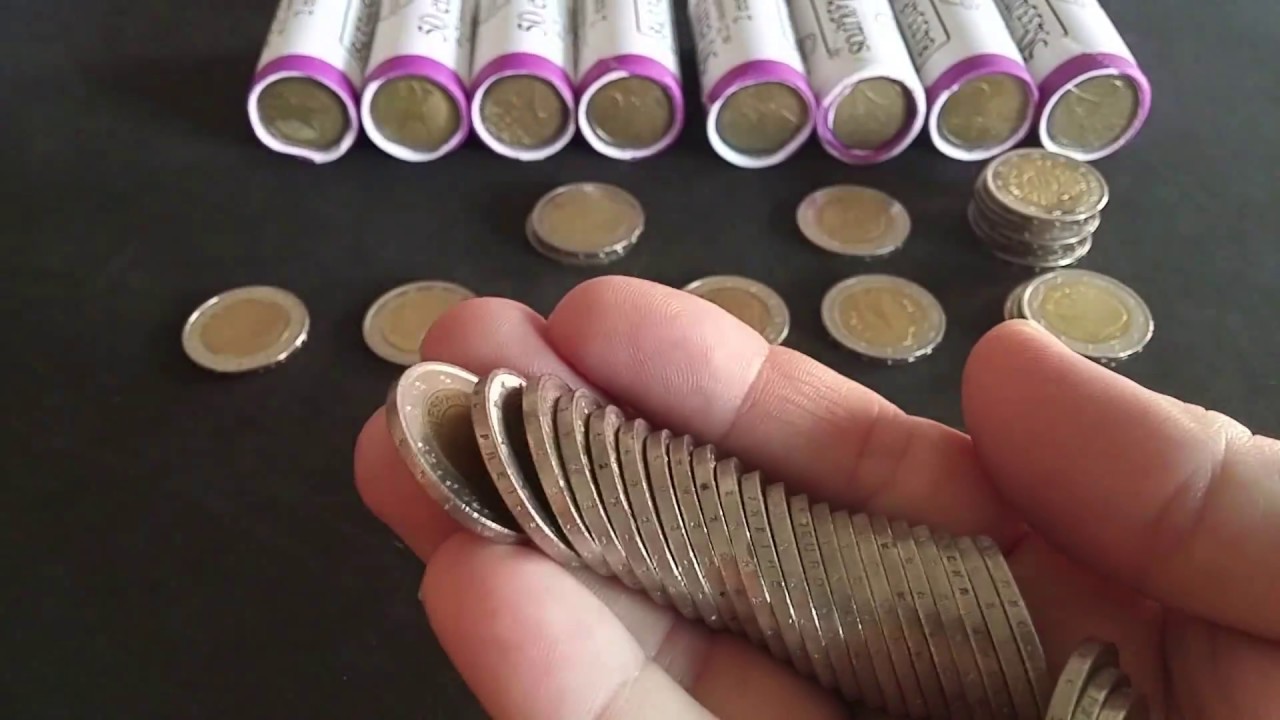 950&euro; - 2 Euro Coins Roll Hunting (caceria, busqueda monedas 2&euro;)