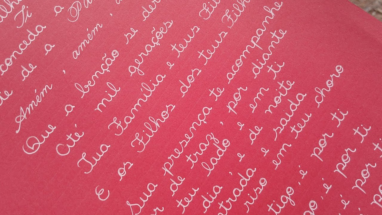 A Benção Letra ✍️[ Treino de Caligrafia ]