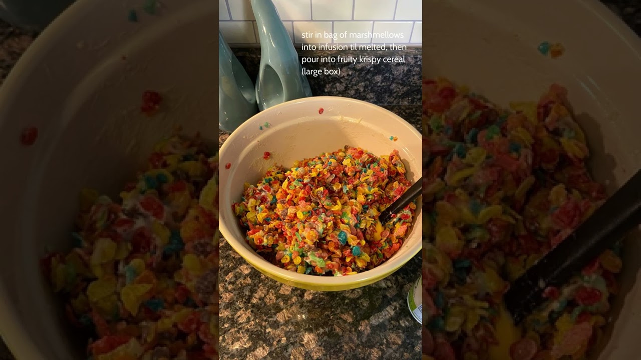 Infused Fruity Pebble Treats