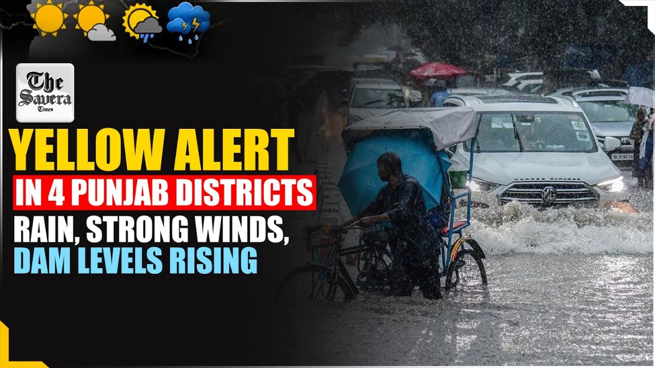 Yellow Alert in 4 Punjab Districts: Rain, Strong Winds, Dam Levels Rising