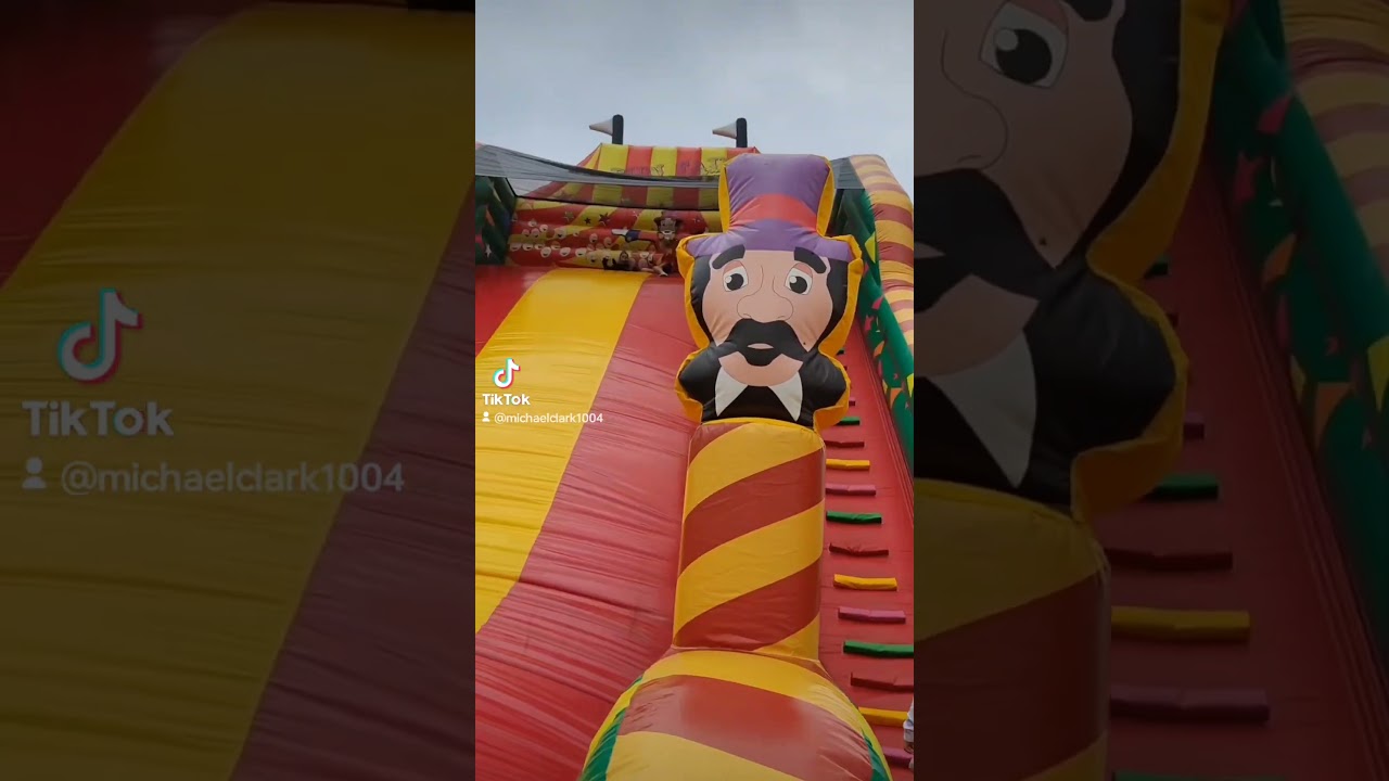 macmoray festival, Elliots fav the inflatable slide. herchers funfair