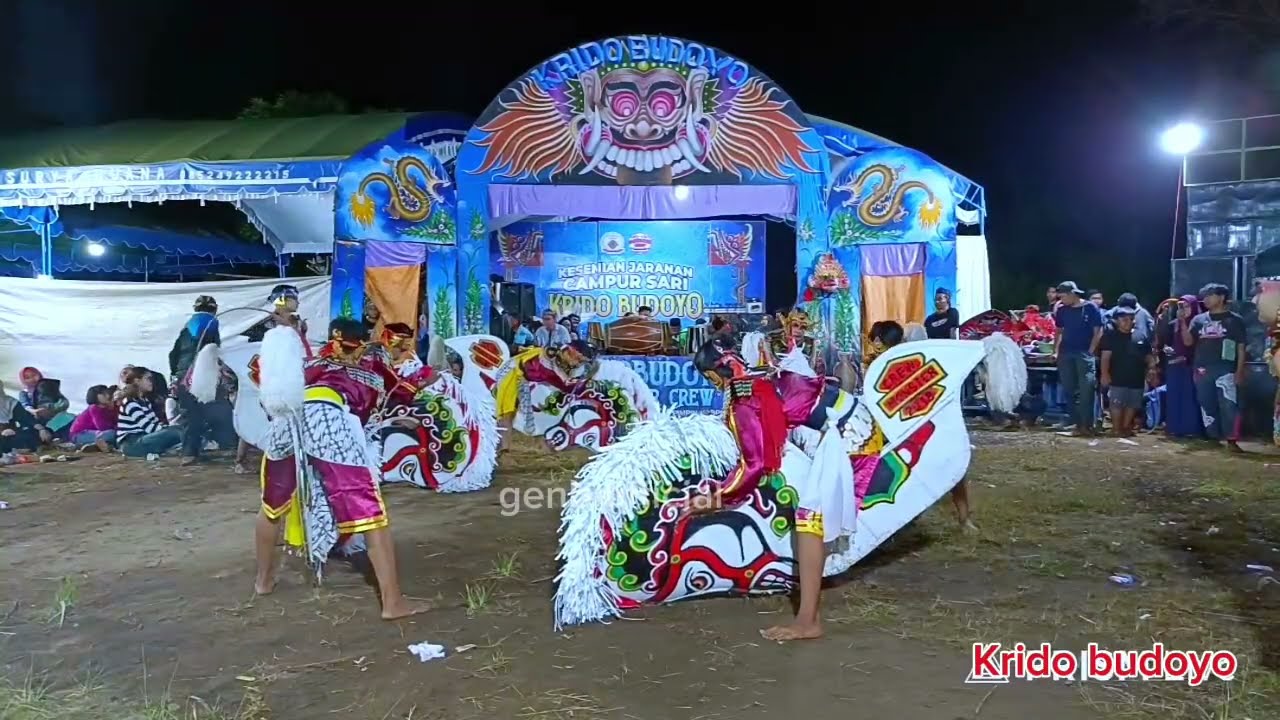 Tari kepang 6 sakembaran jaranan Krido Budoyo‼️rampak barong full devill