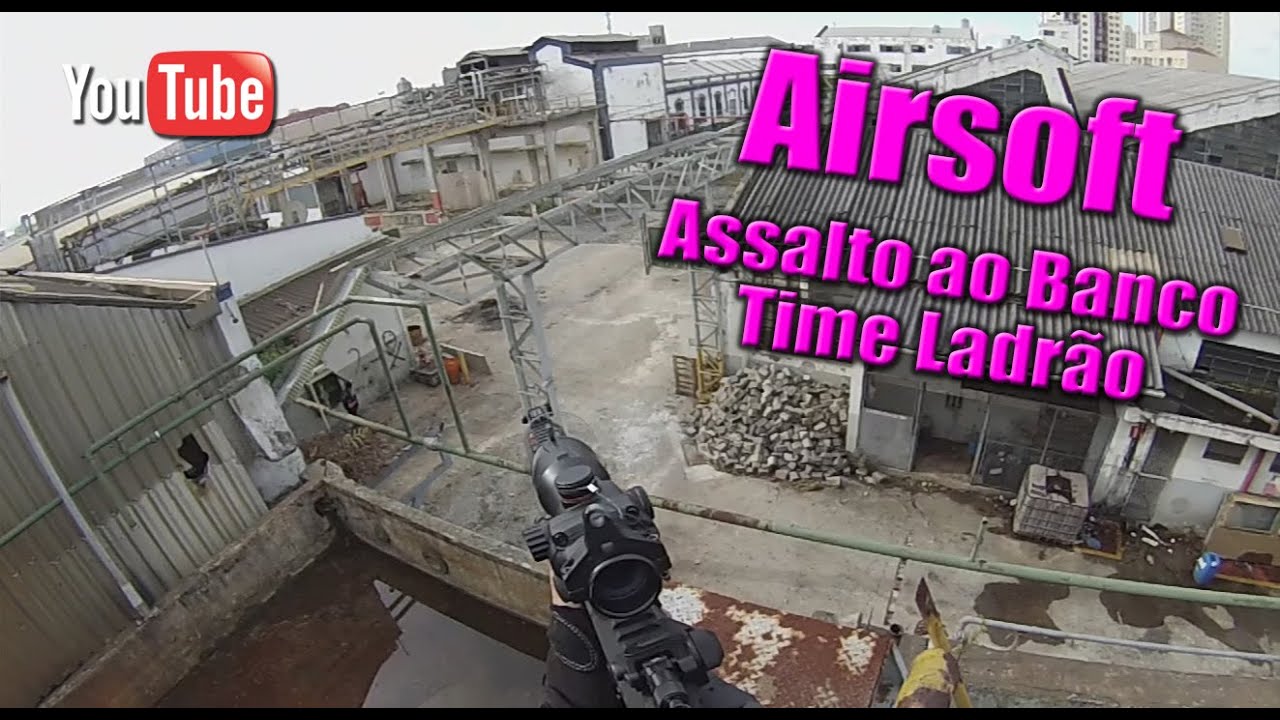ALEMÃO DO AIRSOFT GAMEPLAY - TERMINUS 22/05/16 - INVASÃO AO BANCO TIME LADRÃO