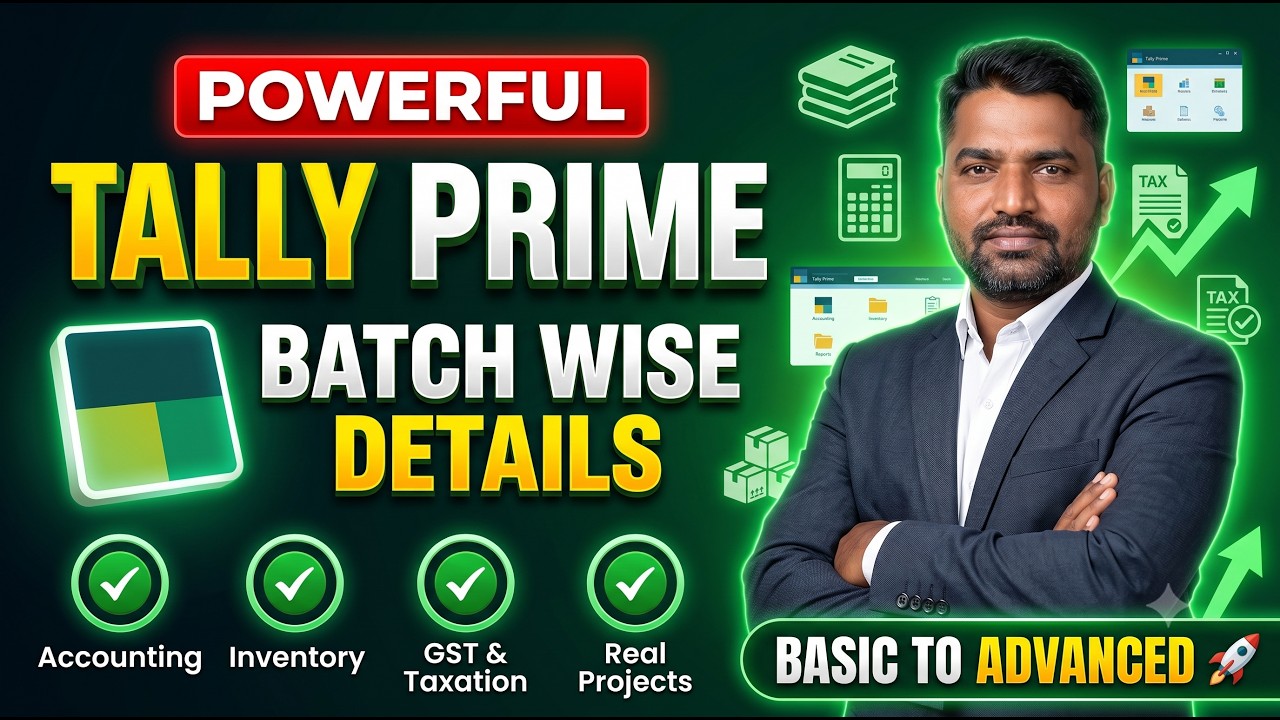Batchwise details in tally prime telugu