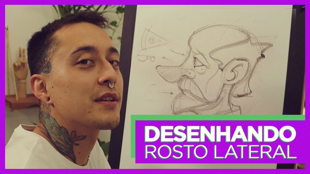 COMO DESENHAR ROSTO PERFIL (Anatomia Humana)