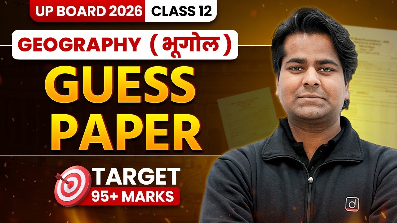 UP Board 2026 Geography Guess Paper | Class 12 All Important Questions | Most Expected | Aftab Sir