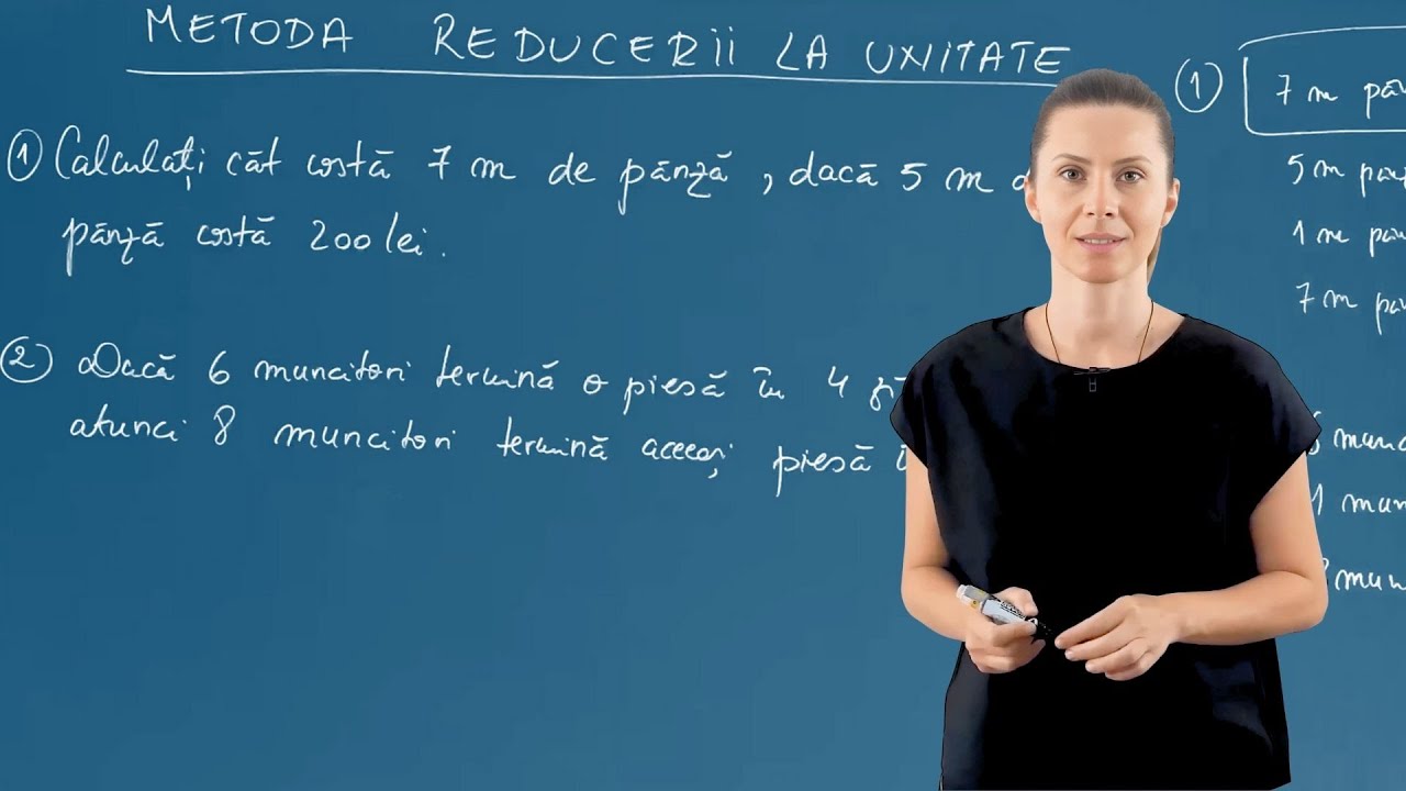 Metoda reducerii la unitate - Matematica - Clasa a V-a