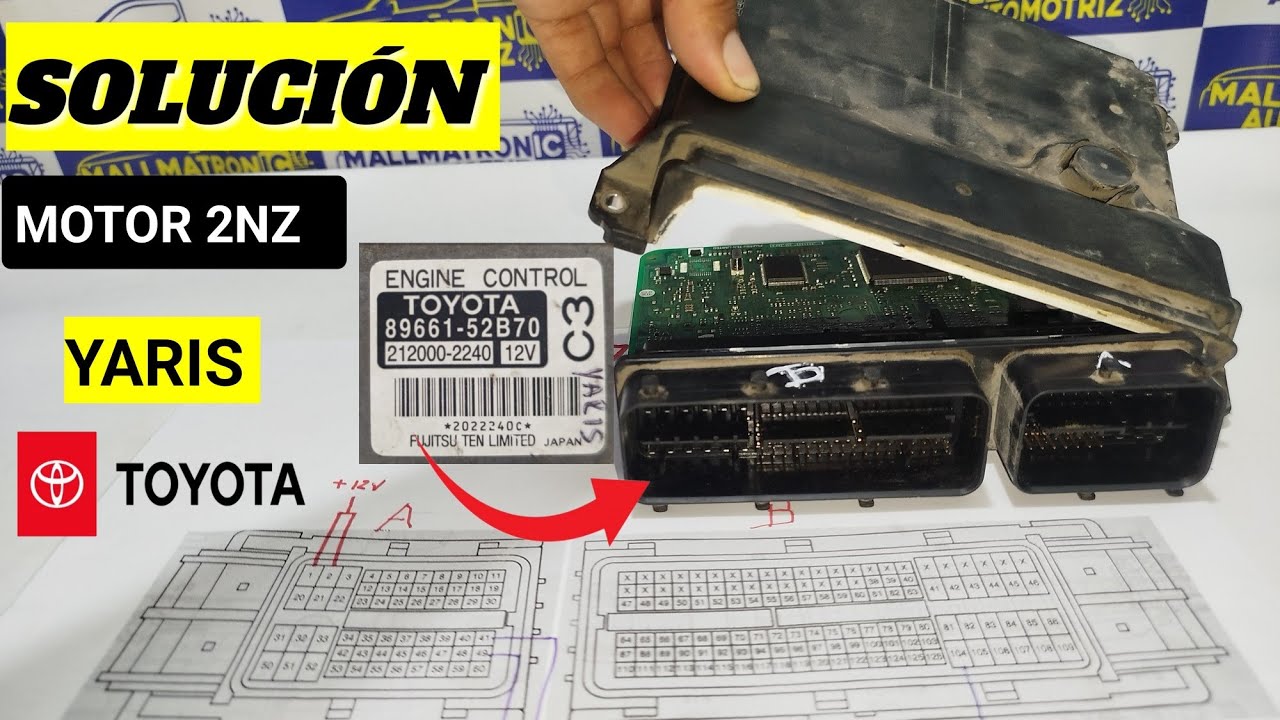 PRUEBA REPARACIÓN COMPUTADORA TOYOTA YARIS 2NZ 1NZ SOLUCIÓN ECU C3