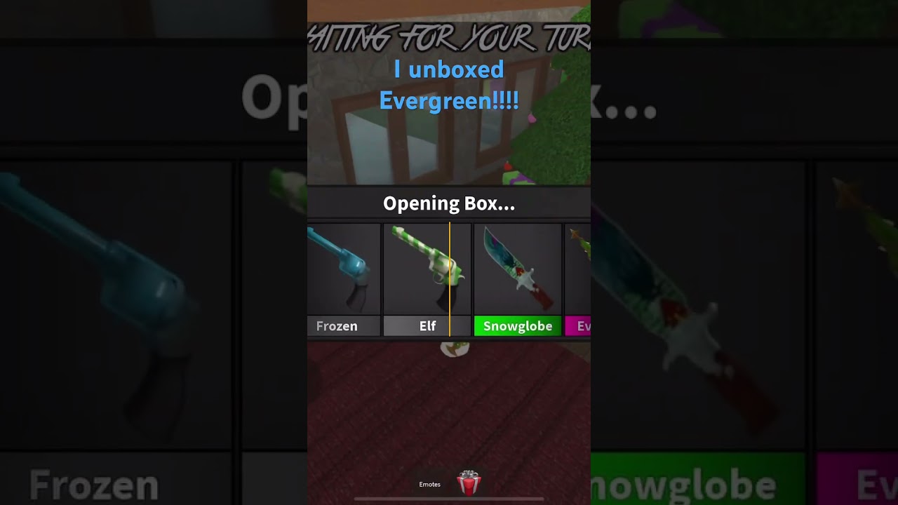 Unboxing Evergreen  (2023 Christmas update) in Murder Mystery 2 (MM2)