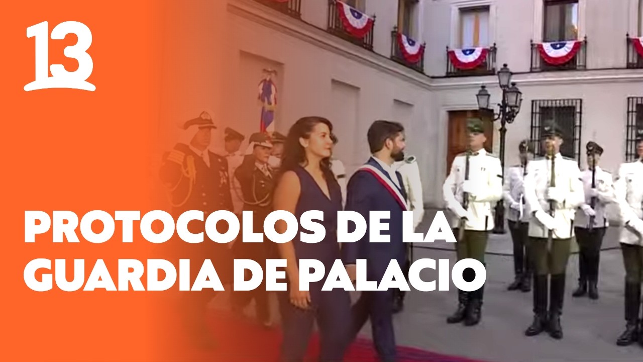 Capitán Medina explica los protocolos de la Guardia de Palacio para el cambio de mando l Canal 13
