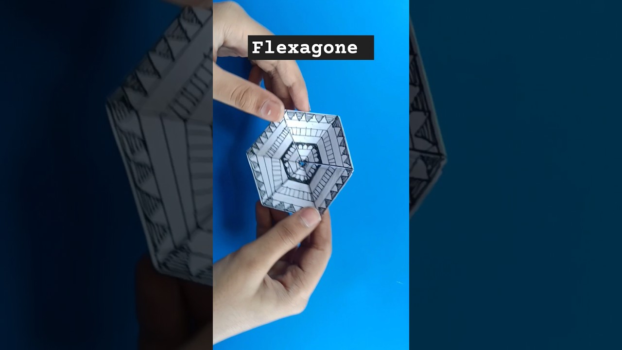 how to make origami flexagone easy #paperfolding #flexagon #ytshorts