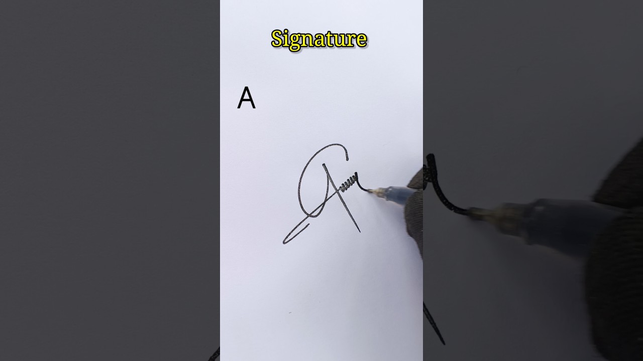 A letter short signature style #howtosign #viralshort #design