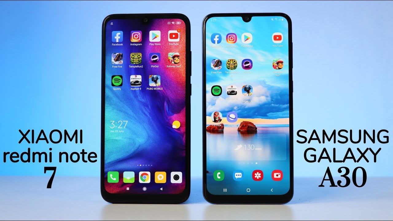 Samsung Galaxy A30 vs Xiaomi Redmi Note 7 | Speed Test | ¿cuál es más rápido?🔥