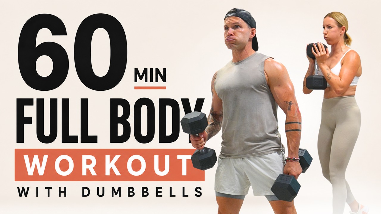 1 Hour FULL BODY WORKOUT with DUMBBELLS | Overload Strength & Muscle
