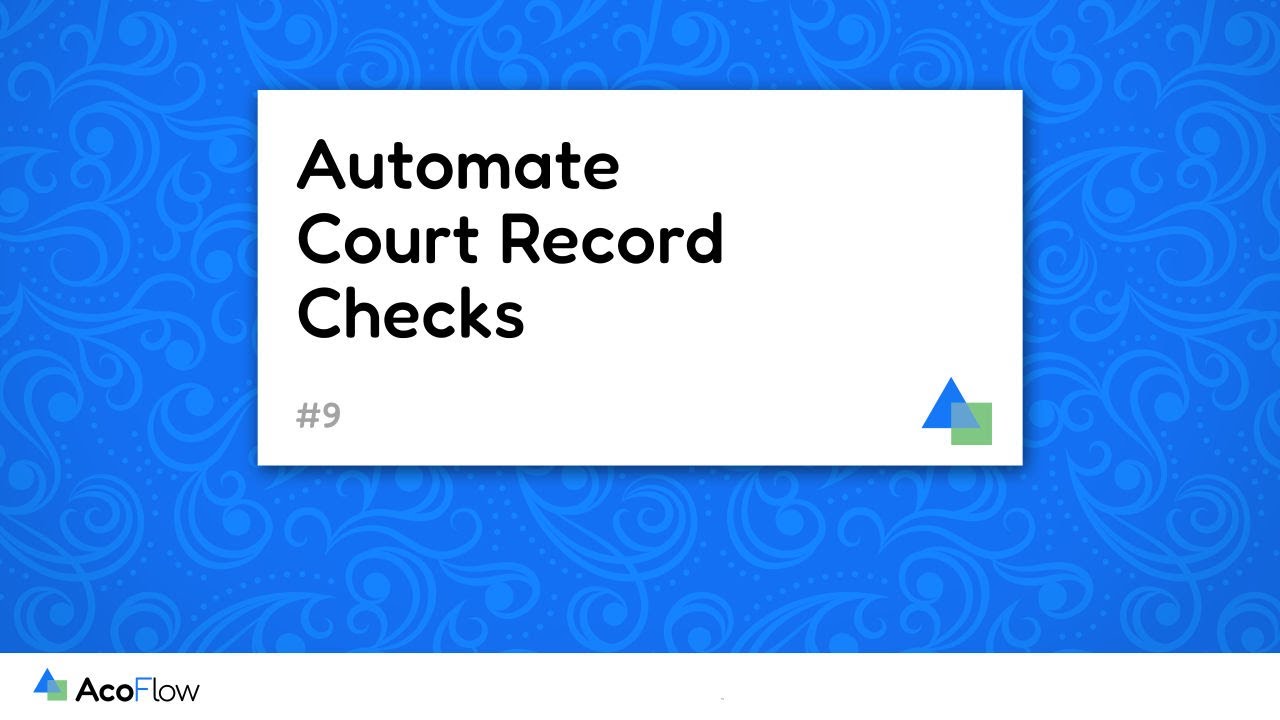 Court Record Check via AcoFlow!!