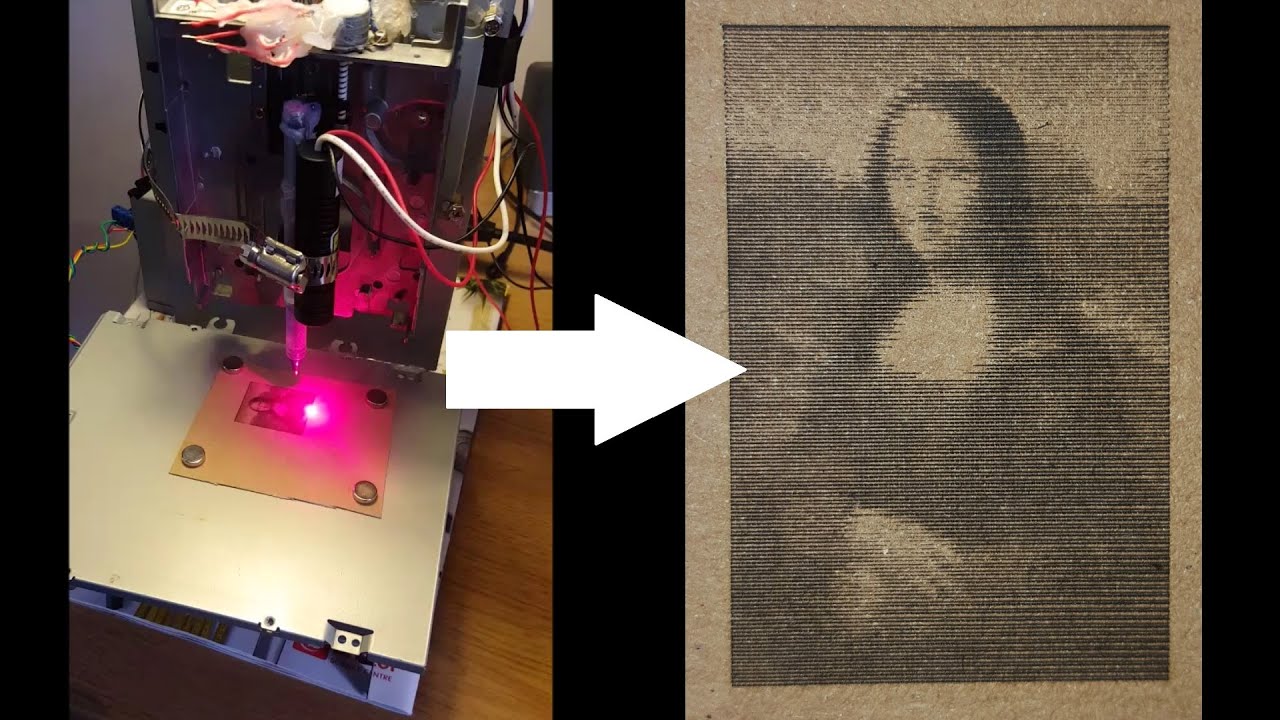 Raspberry Pi #5 - Laser CNC From Disc Drives (Improved)