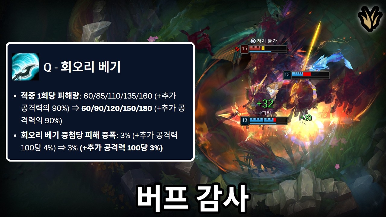 1년 반만에 버프 받은 챔피언