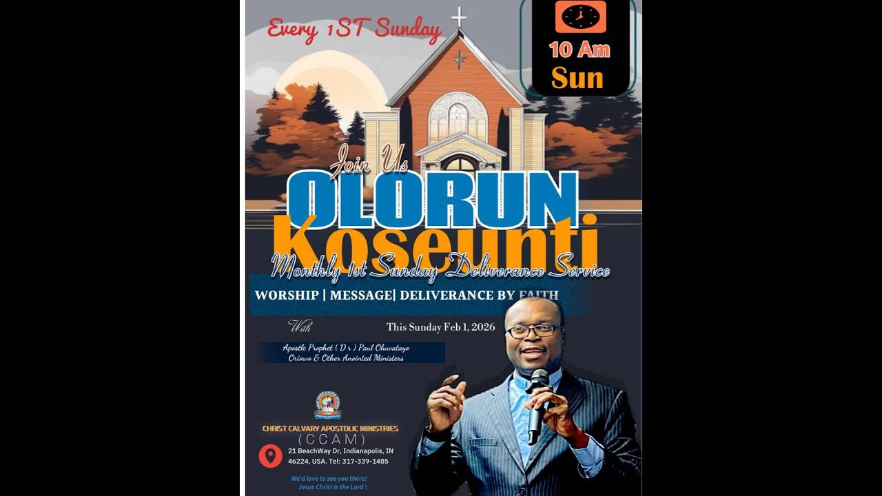 FEB 1. OLORUN KOSEUNTI Yoruba English Service