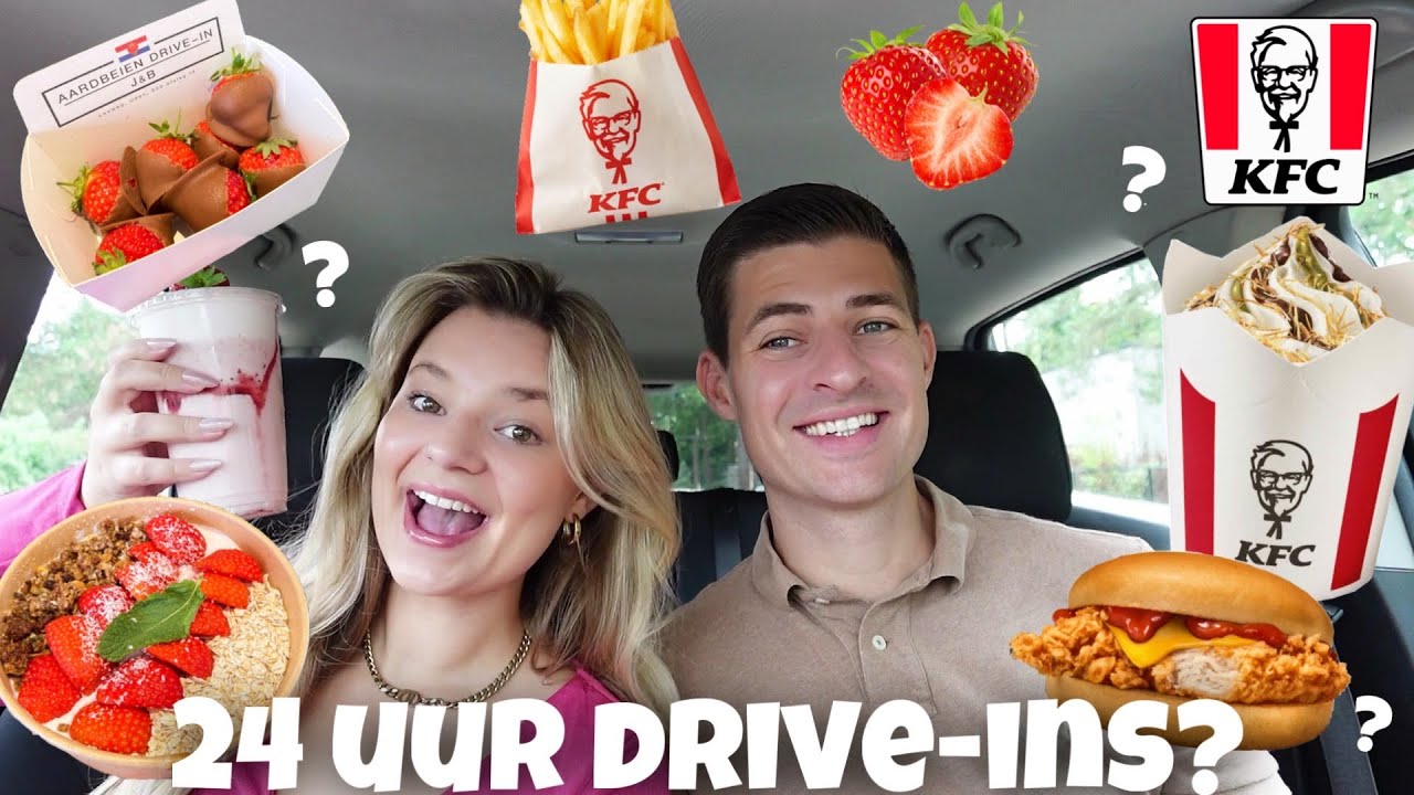 24 UUR LANG ALLEEN MAAR BIJ DRIVE-THRU'S ETEN?! | Joyce Rikken