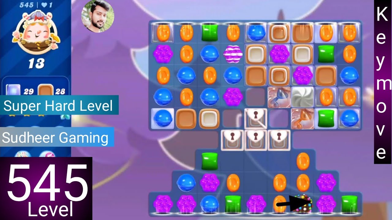 Candy crush saga level 545 । Super Hard level। No boosters। Candy crush 545 help।Sudheer CC Gaming