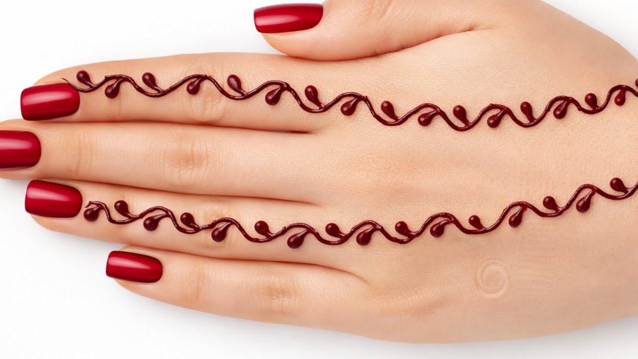 Very simple back hand mehndi ||very easy back hand mehndi ||back hand mehndi design bel 2026