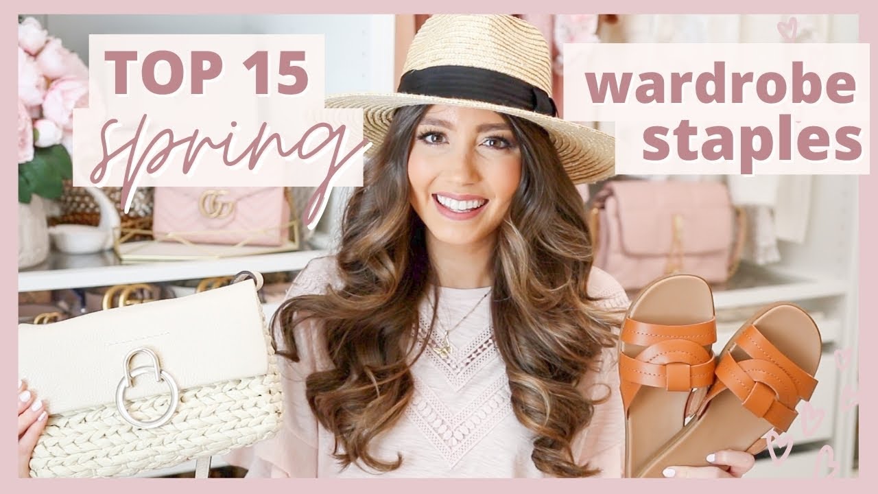 TOP 15 SPRING WARDROBE ESSENTIALS 2021 | Tops, Denim, Dresses, Shoes, + MORE! Capsule Wardrobe faves