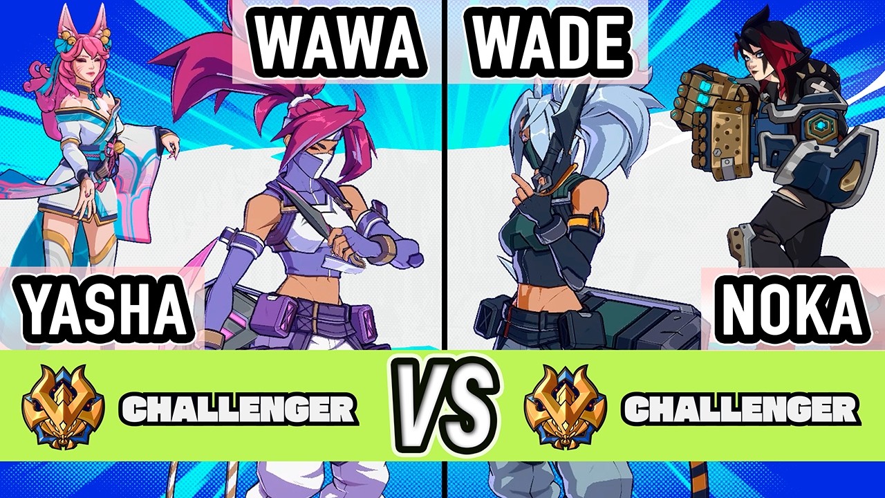 2XKO ▰ Wawa + Yasha (Akali / Ahri) vs Wade + Noka (Akali / Vi) ▰ High Level Gameplay