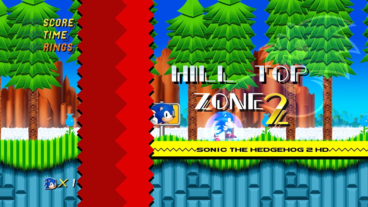 Sonic 2 HD 2.0 Demo Gameplay - Hill Top Zone