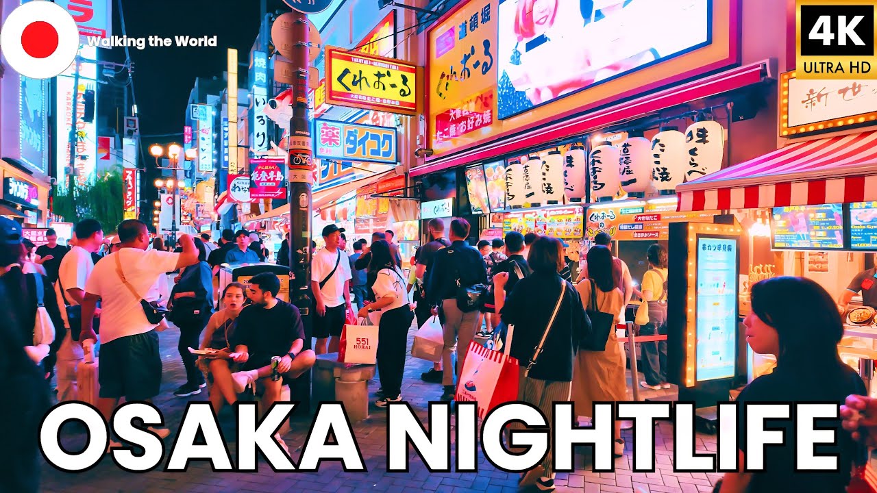 Osaka Nightlife Walk - Dotonbori Japan [4K]