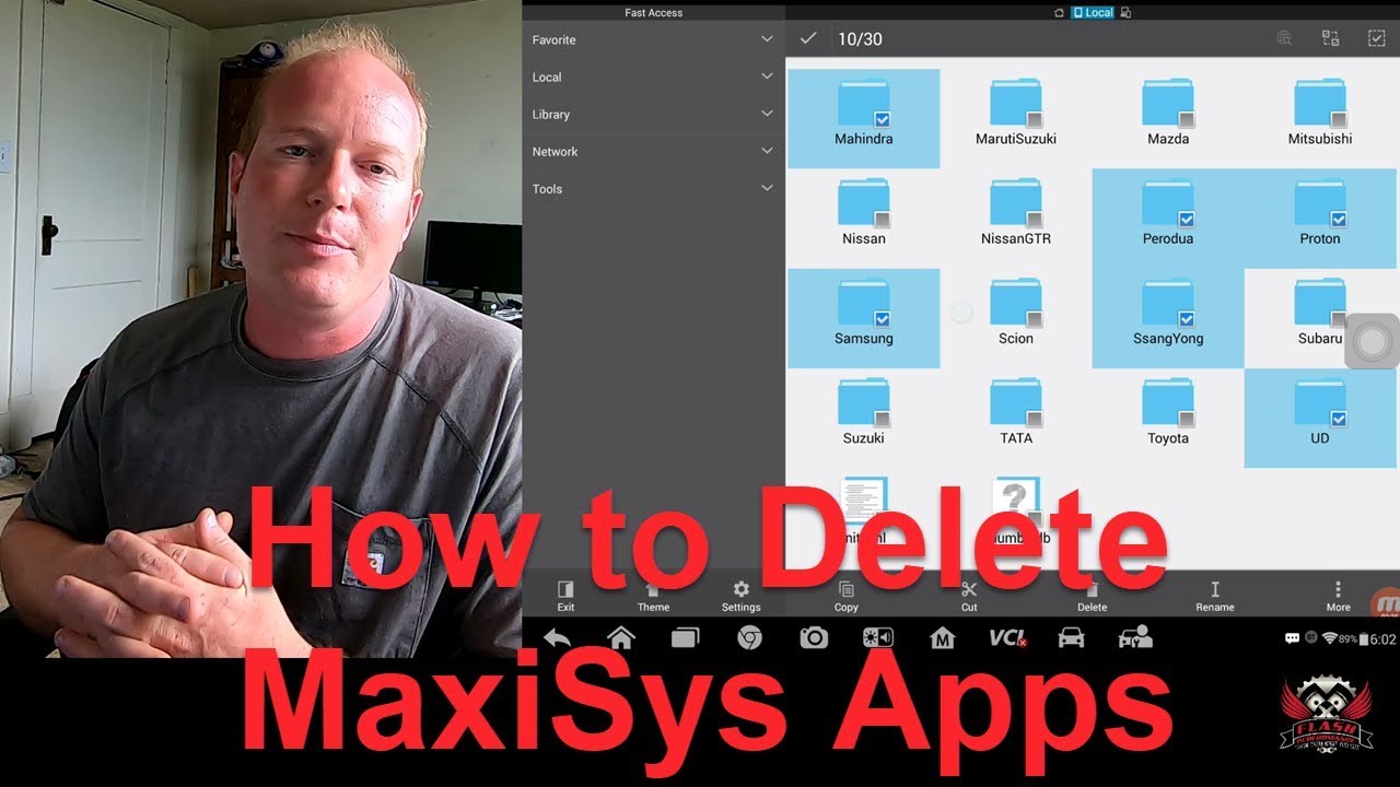 Autel MaxiSys, How To Delete Apps