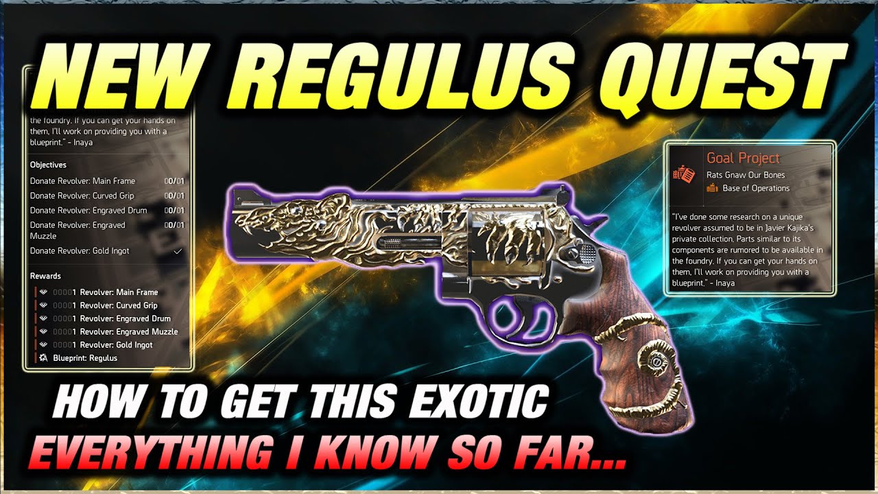 EXOTIC REGULUS QUEST LINE! HOW I GOT MINE :) | The Division 2