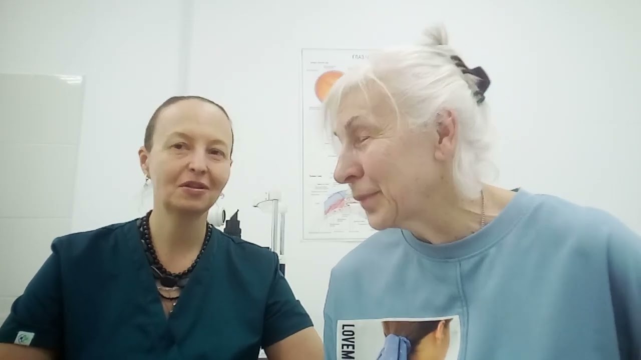 Ядерная катаракта.,Уже могу без труда вдеть нитку в иголку,,Рассказ пациентки об улучшении зрения.