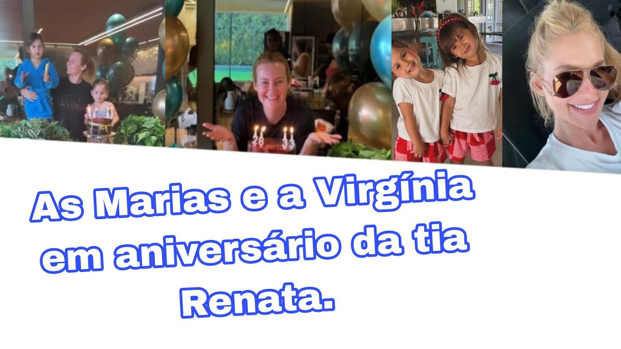 VIRGÍNIA E OS FILHOS EM ANIVERSÁRIO DA BABÁ RENATA.